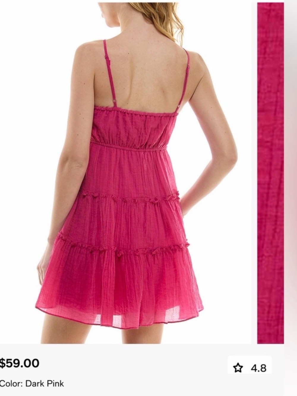 City Studio NWT Magenta Floral Tiered Mini Dress | Size Small - Picture 2 of 8